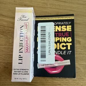 Too Faced Lip Injection Instant Long term Lip Plumper Maximum Plump, 0.10oz NIB